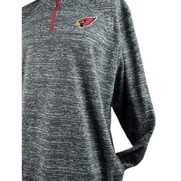 Arizona Cardinals Mens 2XL Gray NFL Team Apparel 1/4 Zip Pull Over Sweater XXL - Picture 4 of 9